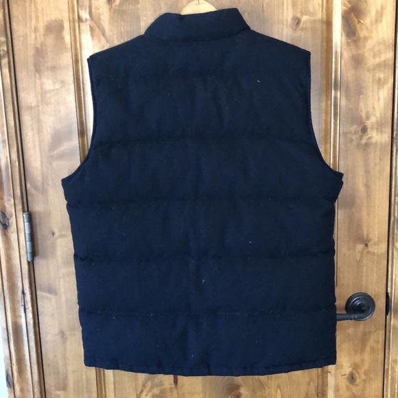 Muji Wool Tweed Down Puffer Vest - Navy XL - Picture 4 of 11